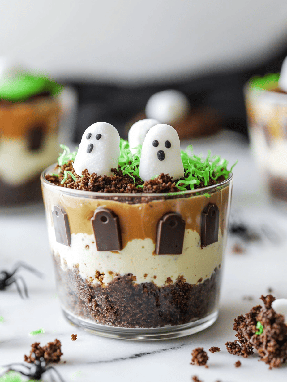 Spooky Sweetness: A Creepy Delight with Halloween Graveyard Pudding Cups