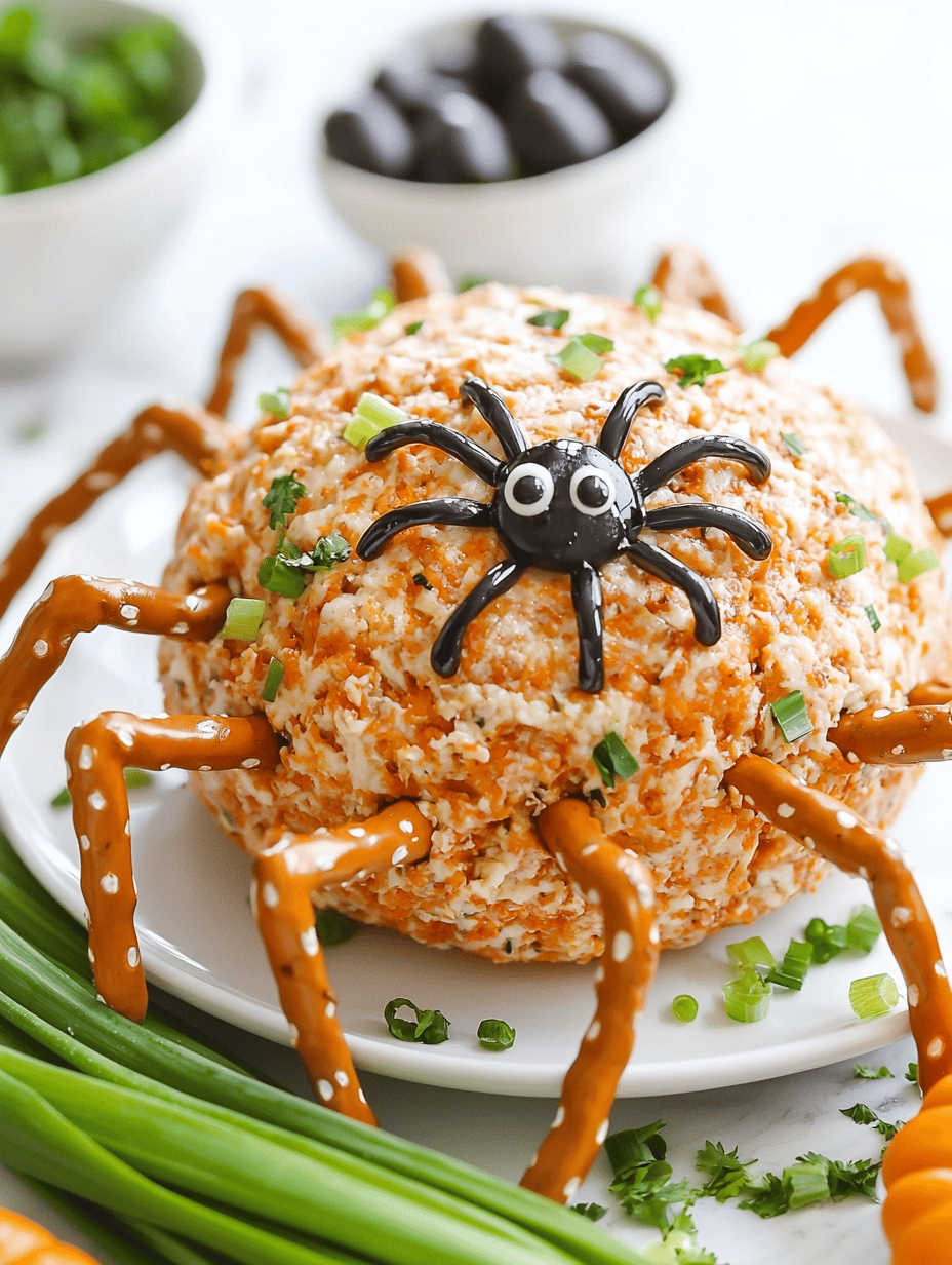 Spooky Elegance: The Halloween Spider Cheese Ball Trick