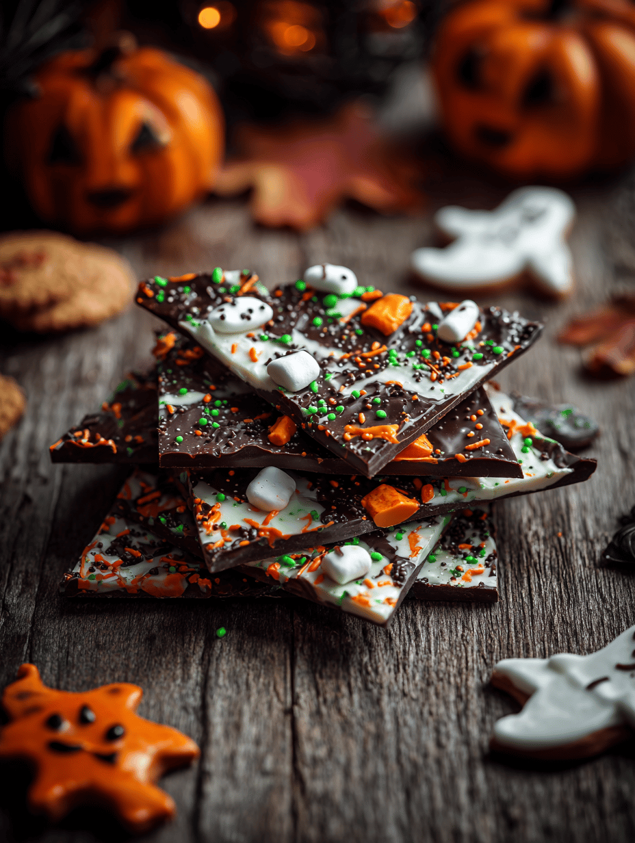 Unconventional Halloween Bark: A Spiced Maple & Salted Caramel Twist
