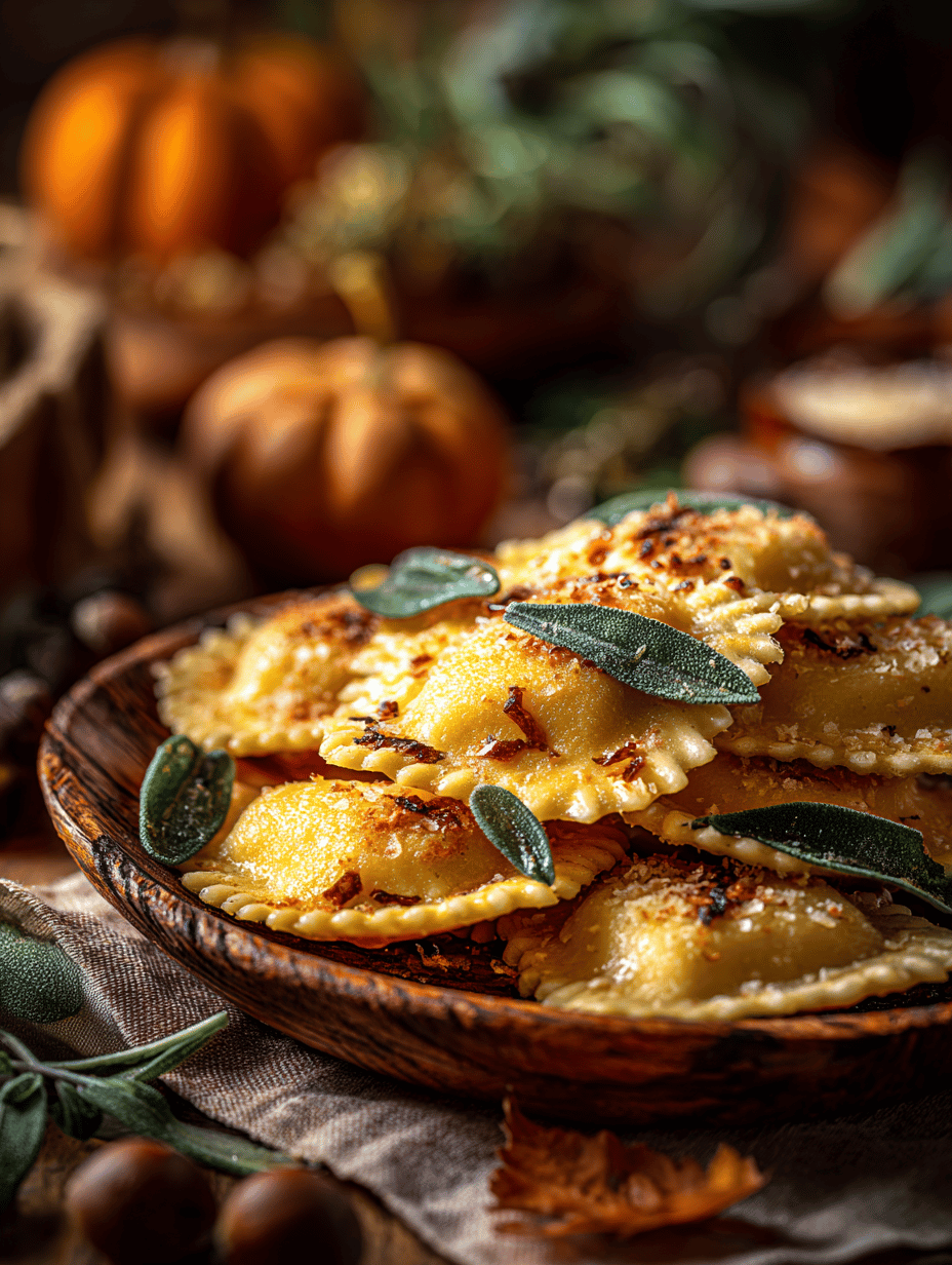Roasted Pumpkin Ravioli: A Cozy Fall Treasure with a Crunch