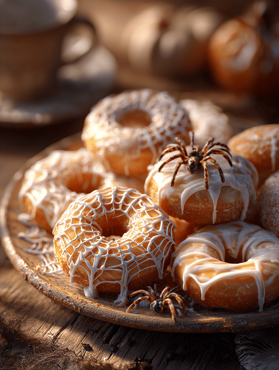Spiderweb Donuts: A Tangle of Sweet and Chewy Comforts