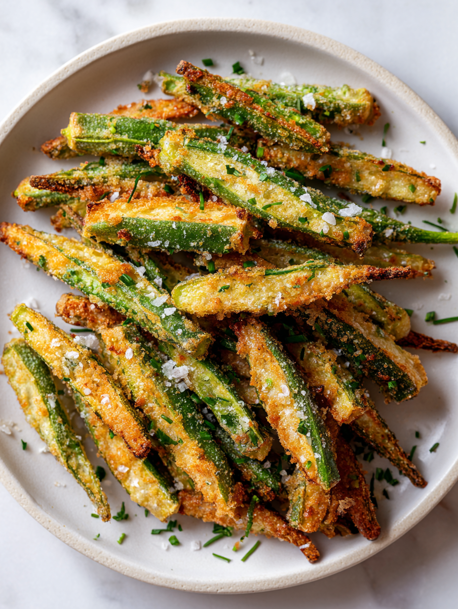 Baked Okra Chips Recipe